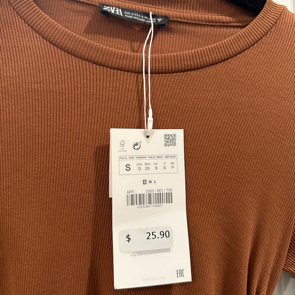 Zara Ruched Ribbed Dress - Picture 4 of 4